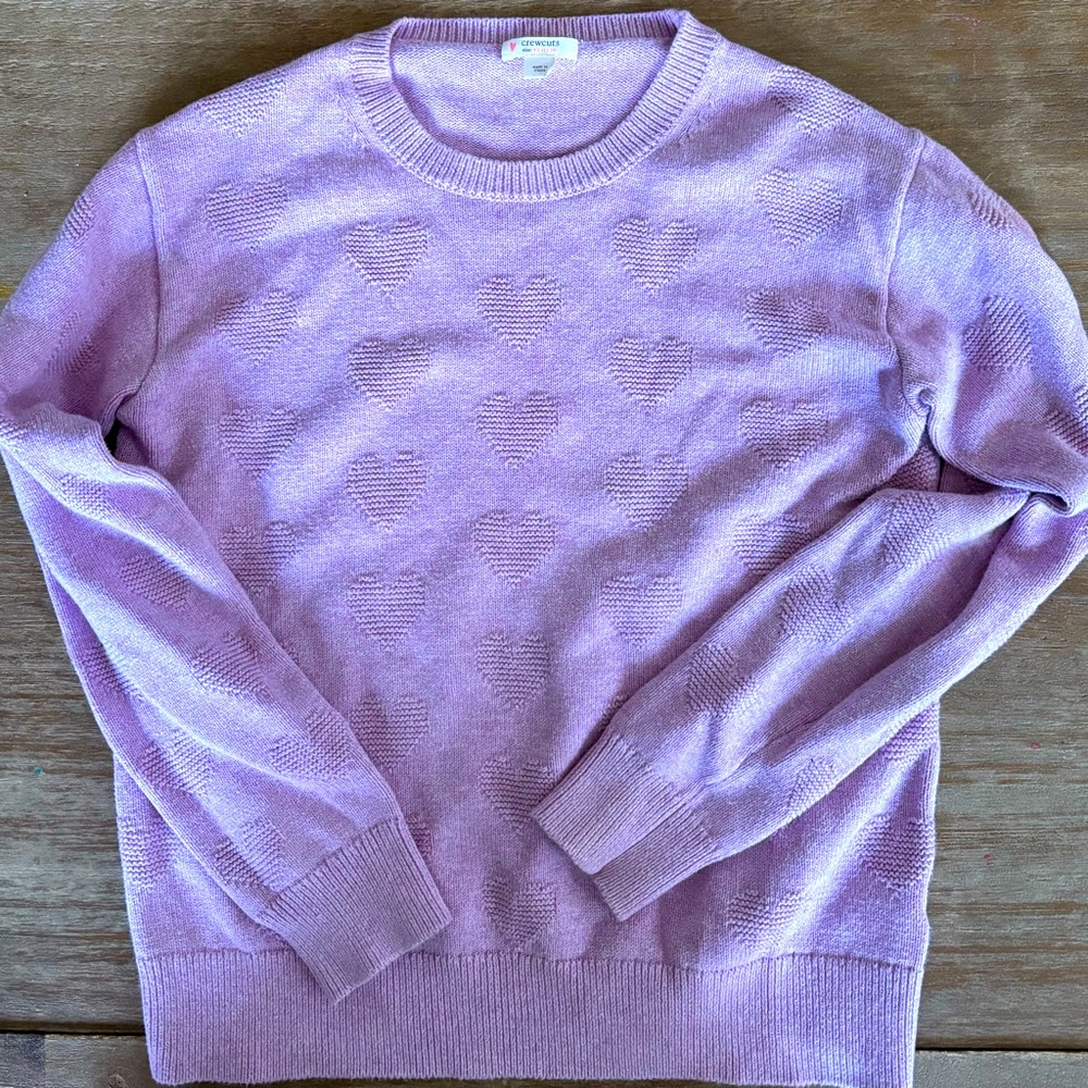 J Crew heart sweater